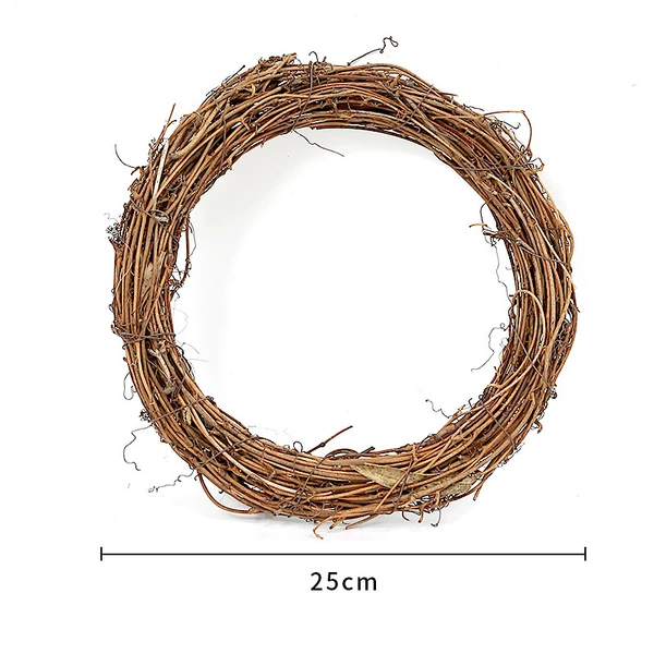 Round 25cm outer diameter dry branches