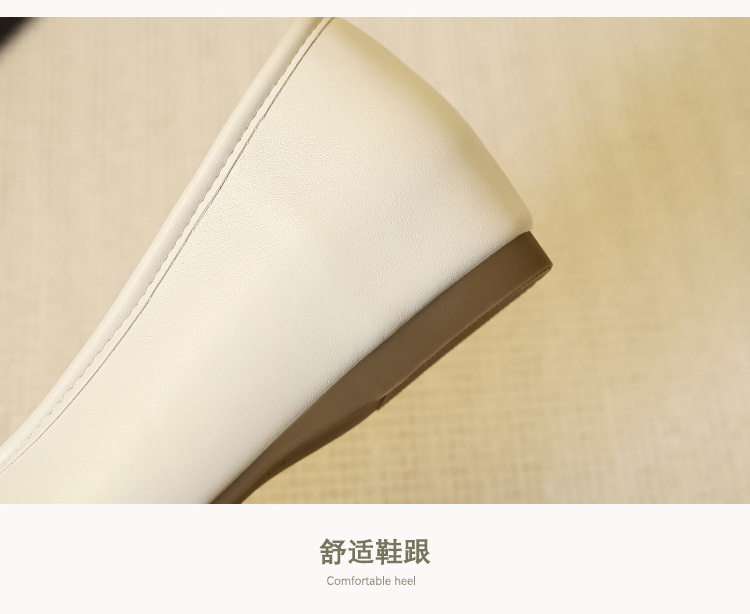 Giày búp bê nữ mũi tách ngón đế dày 5 cm độn gót, da mềm, đế bằng — Màu trắng, màu đen chi tiết 20