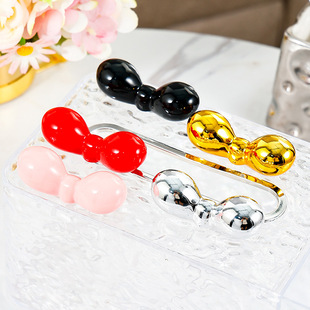 Simulation bow plastic accessories plating bow tie tissue box fruit tray jewelry box storage box accessories cup decoration
