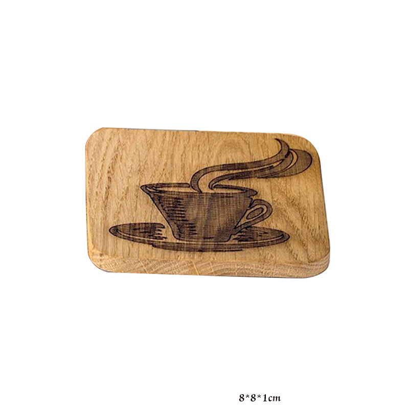 Almohadilla aislante de madera Paulownia madera apenado estilo Pino Coaster almohadilla de aislamiento nogal Montaña Rusa