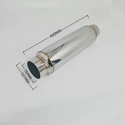 Exhaust pipe steel resonator exhaust pipe - 03-163076-interface-400-long-straight-through