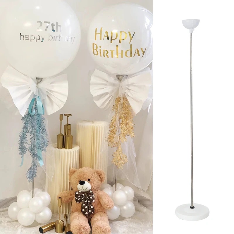 Amazon 2m balón poste soporte de cumpleaños fiesta de boda balón telescópico guía conjunto de soporte de balón