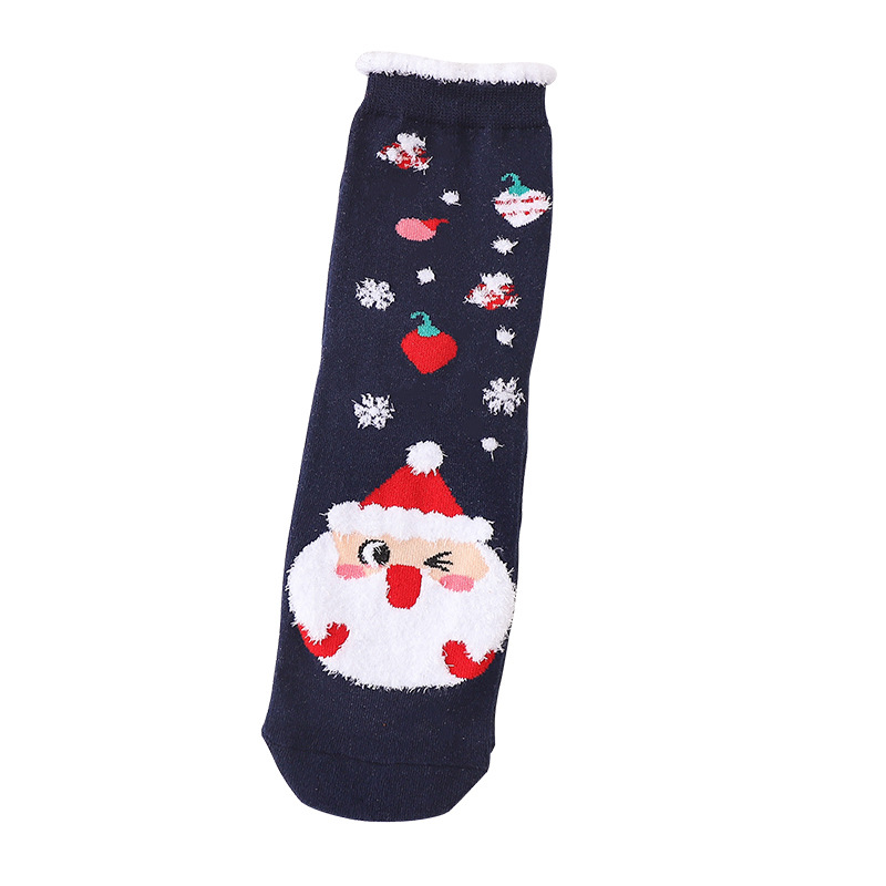[4 pares] calcetines de Navidad en cajas de regalo de otoño y invierno, calcetines de algodón de dibujos animados para damas, calcetines de mujer image 6