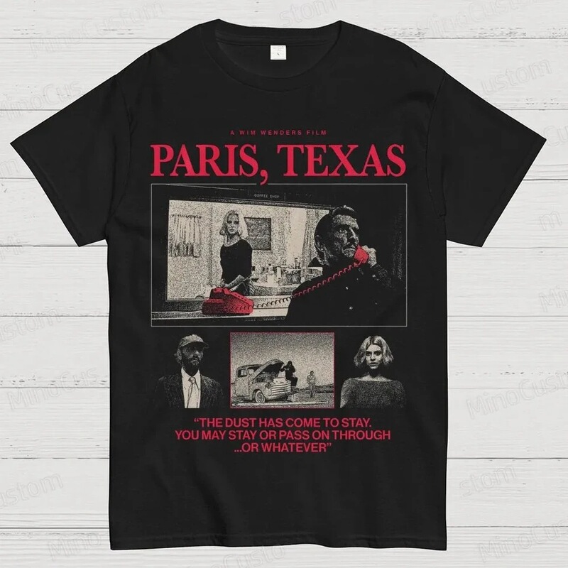 Pure Cotton Short-Sleeve T-Shirt for Men, Classic Era Horror Movie Summer Women's New T-Shirt with 90S Paris Cotton Design