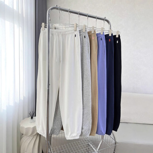 2025 Spring New Fashion Elegant Casual Women's Trousers Black Navy Blue White Light Gray Eggplant Purple