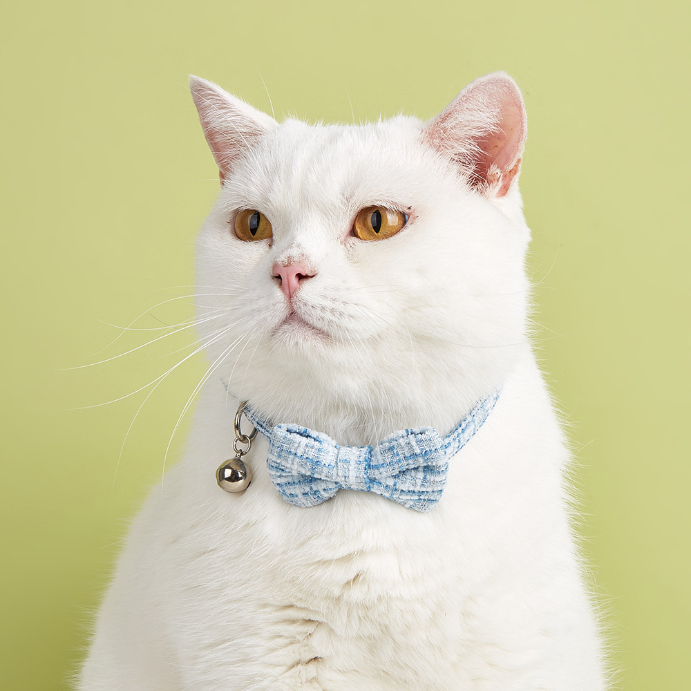 TANPOPPO pequeña fragancia collar de gato pajarita de mascota hebilla de seguridad lazo decorativo anillo de gato fábrica al por mayor