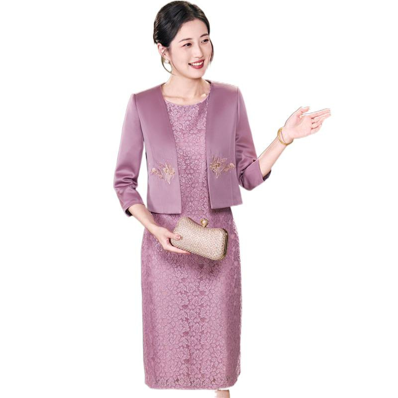 雪夕妈妈婚宴礼服高端大气套装喜妈妈婚宴礼服高端轻奢高级感春秋|undefined