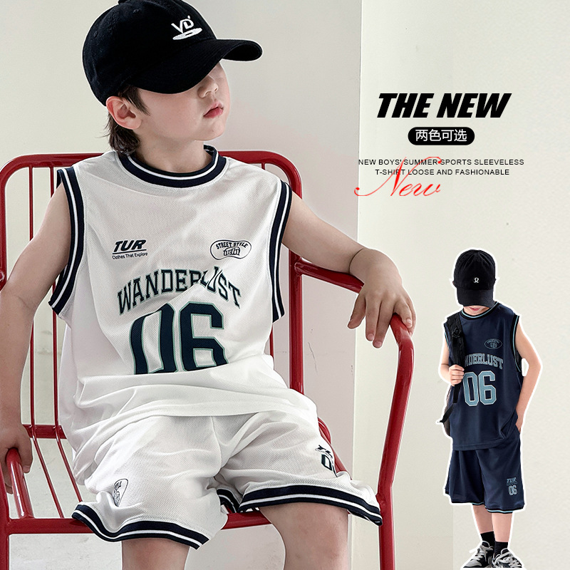 2026 Summer Comfortable Sports Vest + Pants Set for Older Children, Quick-Dry, Sweat-Wicking, Heat-Resistant, Children's Product