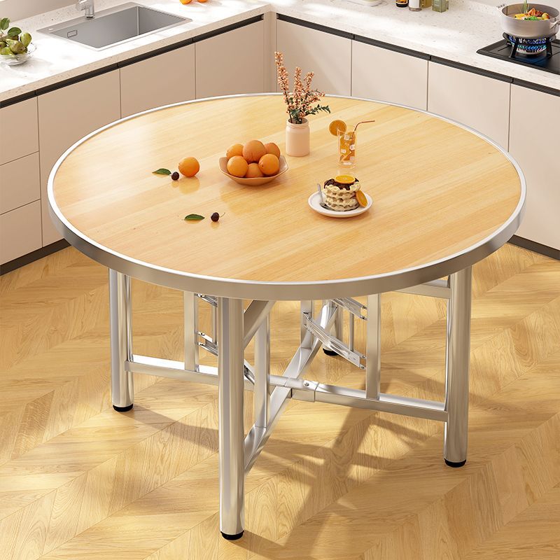 Thickened Large Round Table Solid Wood Dining Table with Turntable Home Foldable Hotel Canteen Round Tabletop Table Dining Table Round