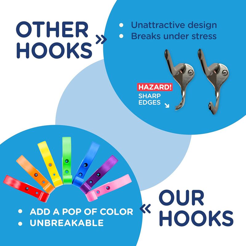 Cross-border colorful plastic hooks, safe and stable, multifunctional wall-mounted clothes hooks, universal storage hooks for bathroom and bedroom Cross-border colorful plastic hooks, safe and stable, multifunctional wall-mounted clothes hooks, universal storage hooks for bathroom and bedroom
