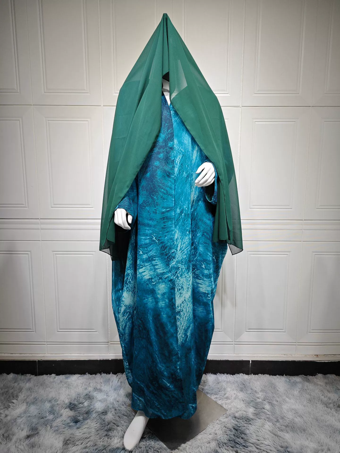 П modest cardigan Abaya fashion trend printed женская одежда Ближний Восток кросс-бордер электронная коммерция горячие продажи с головным платком