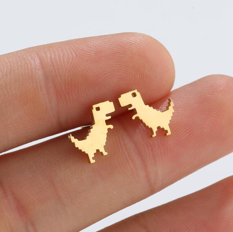 Women'S Gender PVD Coated 18K Gold Real Gold Plated Animal 304 Stainless Steel Simple Style Waterproof Non Tarnish Ear Studs