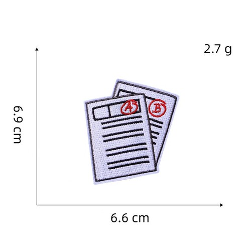 Cross-border cartoon student embroidery cloth patch study style computer embroidery creative badge decoration school bag stationery patch patch