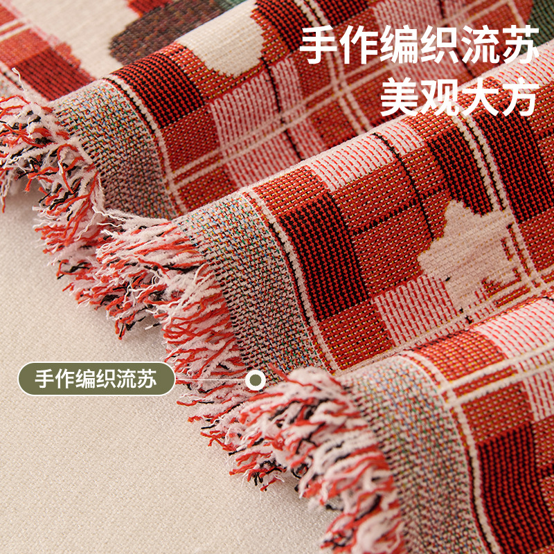 Cuatro estaciones de sofá cubierta roja universal cubierta de sofá cubierta de cubierta de sofá antideslizante toalla de sofá de Navidad