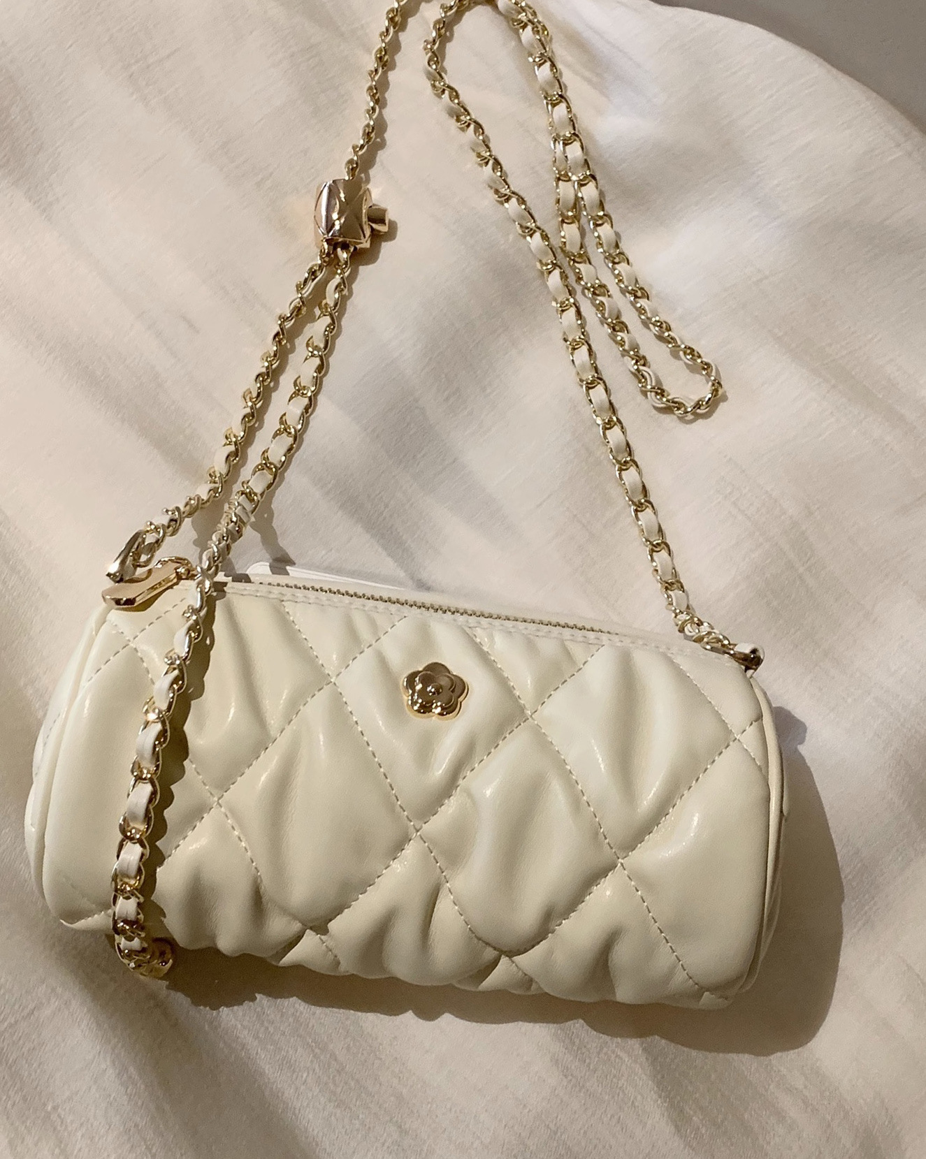 Secchio rotondo Xiaopu Qingxiyushan Camelia 03 Nuovo metodo ascellare a catena Borsa a tracolla singola con tracolla_voghion.com