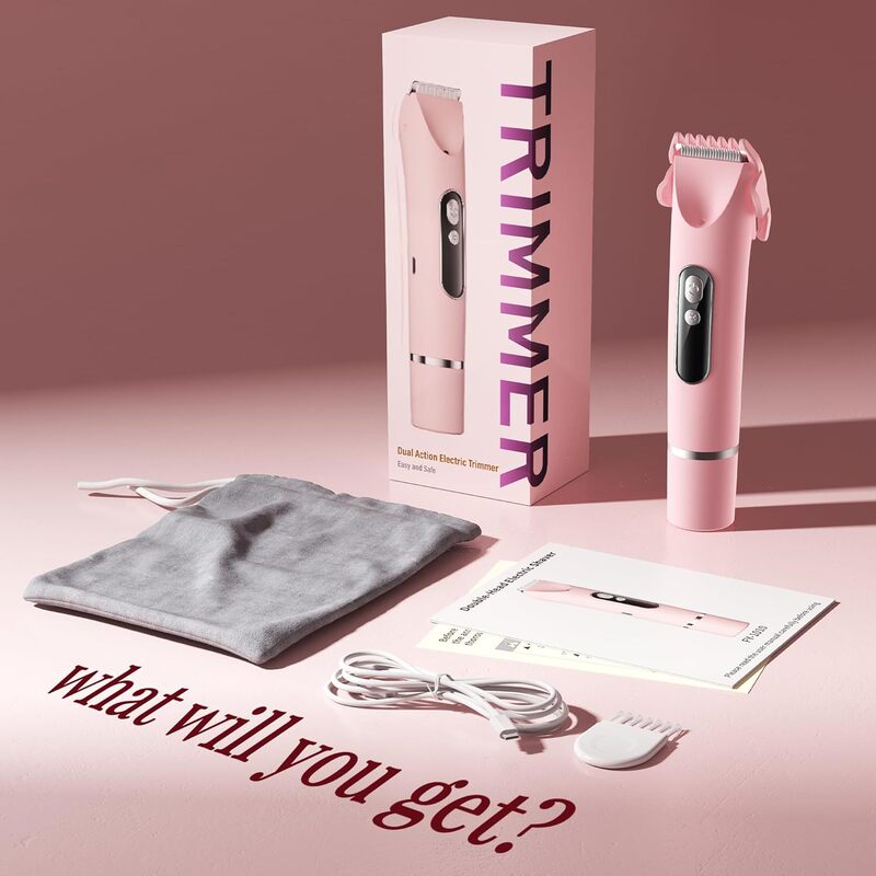 Cross-Border Hot-Selling Dual-Head Full-Body Hair Removal Razor for Women, Anti-Scratch Rechargeable Shaver for Private Areas