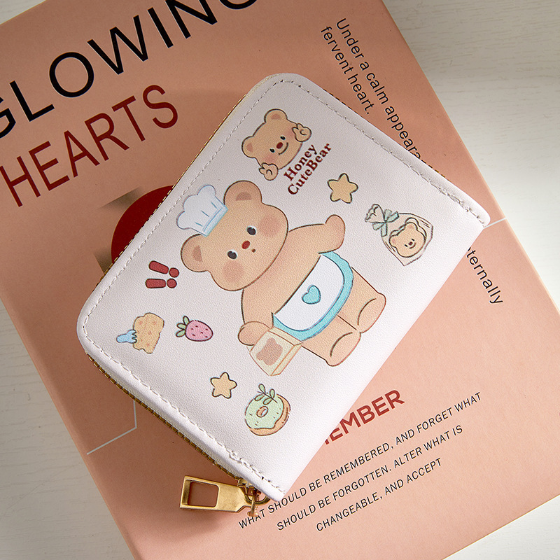 Lindo tarjetero para mujer de gran capacidad ultrafino con múltiples tarjetas, tarjetero compacto, licencia de conducir, bolso de almacenamiento, monedero portátil