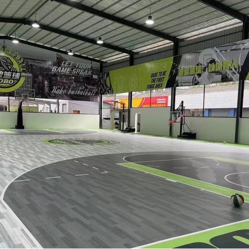 Children's physical fitness training PVC floor basketball court floor 3D printed PVC floor basketball training floor