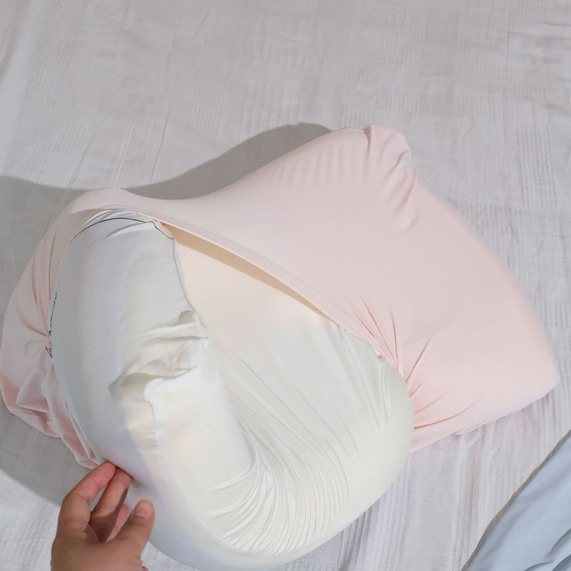 A类40x60小尺寸小冰皮凉感冰丝儿童枕套乳胶枕记忆棉高弹魔术枕套|undefined
