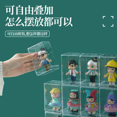 手作り展示箱積み木アニメ模型アクリル板透明収納箱シングル人形防塵展示棚