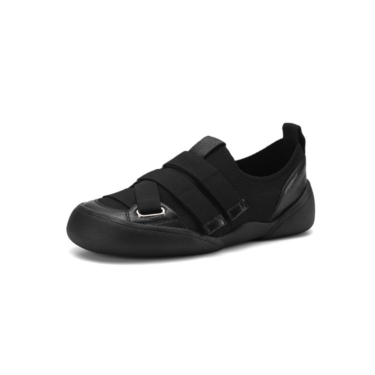 Giày sneaker nữ chunky đế dày da dê phối màu cao cấp — màu đen, màu trắng ngà chi tiết 89