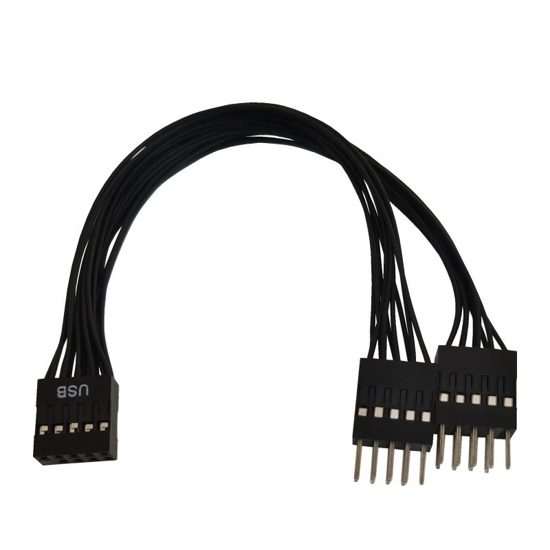 Настольная компьютерная материнская плата USB9 штекер вращение проводка 9 стежков, одноточечная удлинительная линия USB расширительная линия 1 точка 2 кабель данных