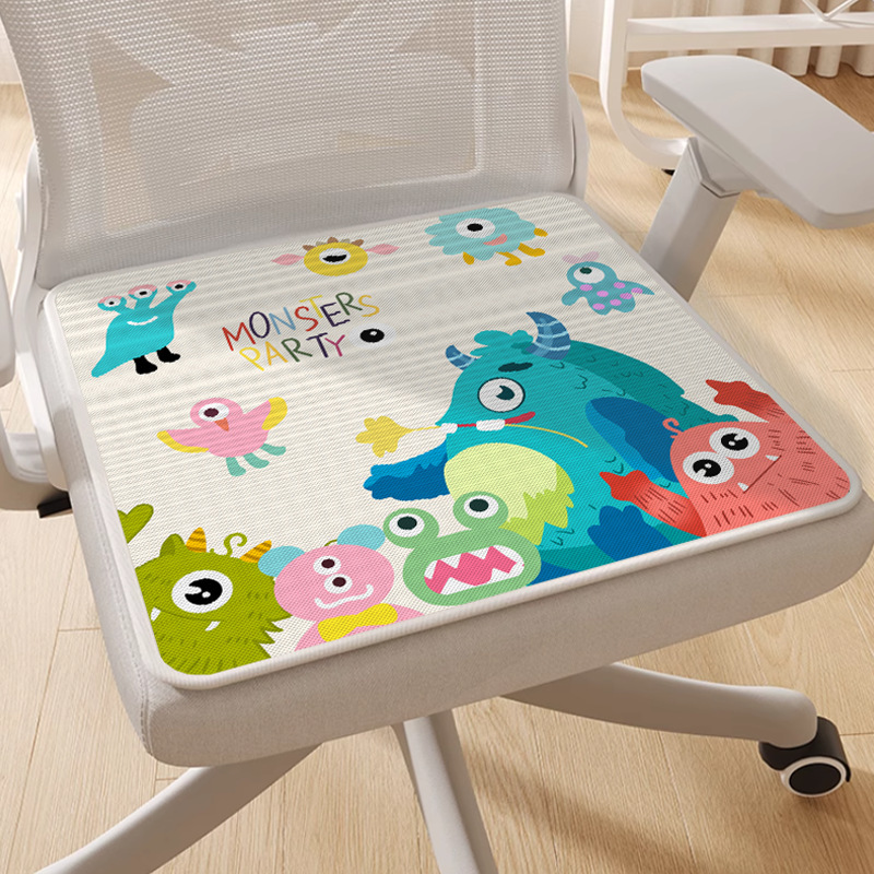 Silla de oficina de hielo de dibujos animados almohadilla de asiento de computadora silla de comedor anti-deslizante de verano almohadilla de hielo