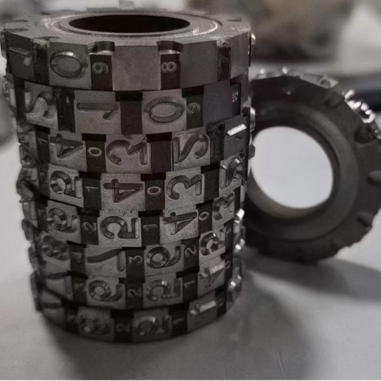 롤러 휠 스탬핑 스틸 헤드 핸드 비트 결합 다이 용접 스틸 씰 숫자 알파벳 중국어 문자 스틸 씰