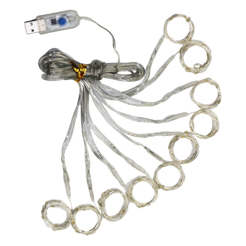 22 nueva hoja verde cortina de ratán luz LED planta hoja color luz intermitente cadena boda vivo fondo cadena luz