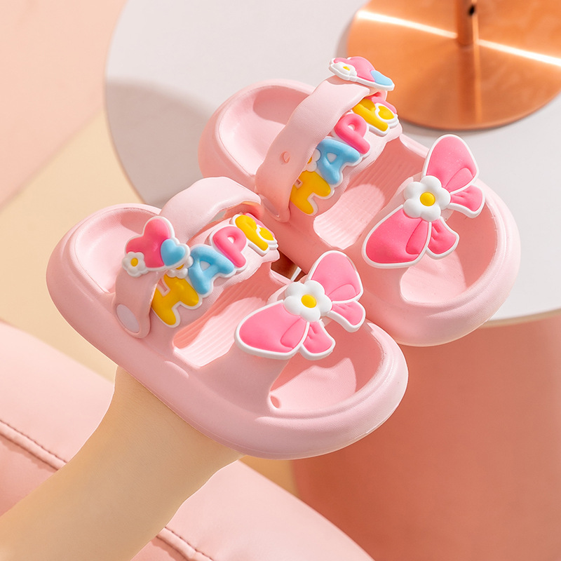 Zapatillas para niños de verano para niñas de dibujos animados de interior antideslizante bebé zapatillas para niños lindos zapatos de princesa de dos vías para niñas