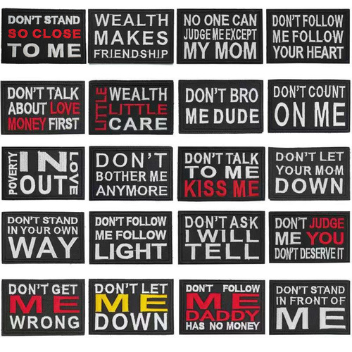 European humorous phrase embroidery Velcro cloth patch, clothing bag, shoe and hat patch patch, tactical morale badge patch