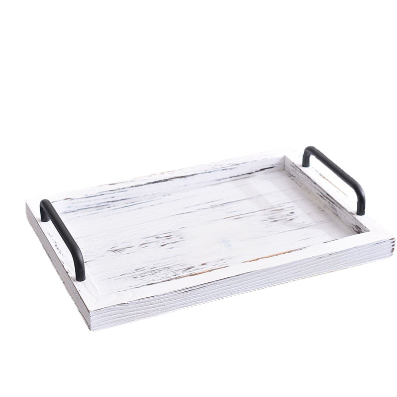 En stock bandeja de madera americana hogar salón fruta té bandeja casual tarde té pastel pan Zen té bandeja