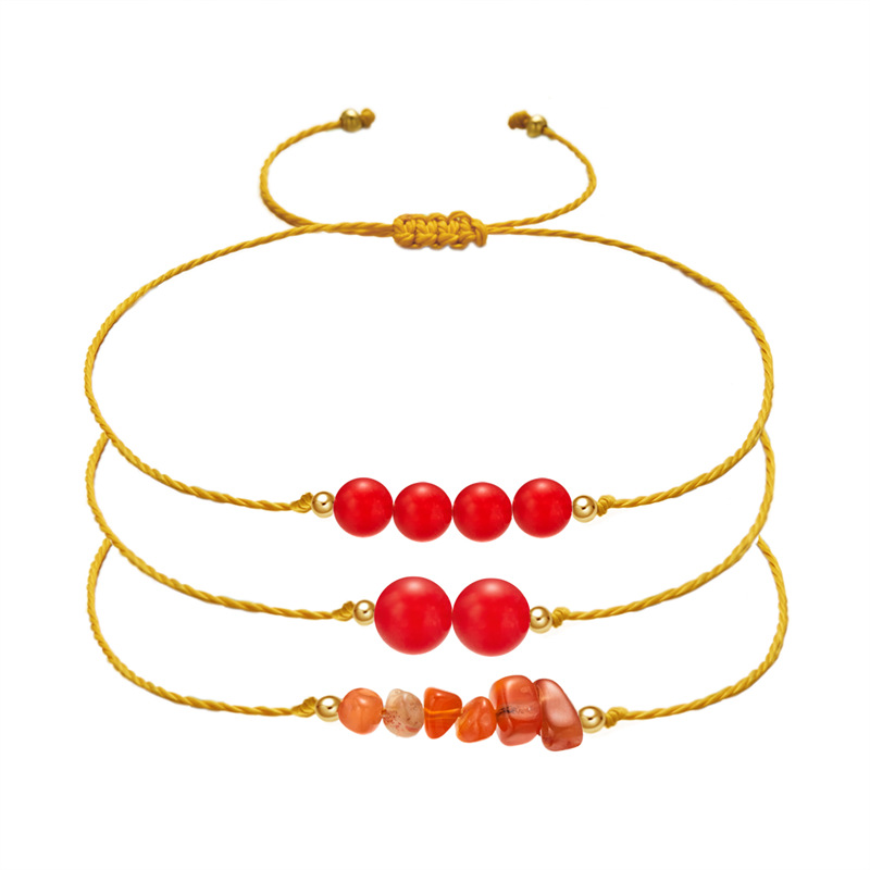 12g Weight Bracelets Classification 1 Set Quantity Daily Occasion natural stone Material Geometric Pattern Unisex Gender Beaded, Braid Design Simple Style Style Simple Style Geometric Natural Stone Bracelets In Bulk 22