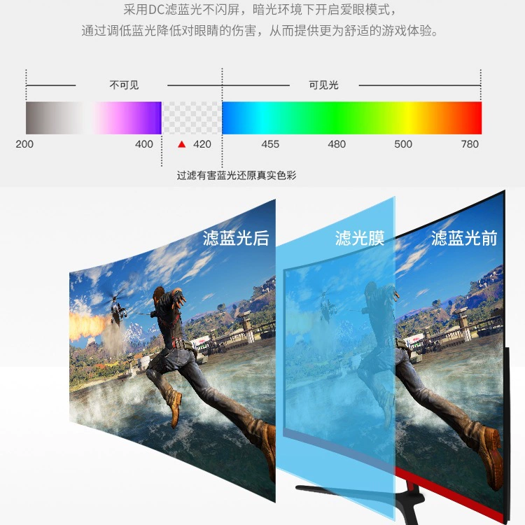 Компьютерный монитор настольный 24 дюйма 2K144Hz изогнутый 27 HD мониторинг 1K офисный экран 1080P игра без рамок