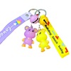 Cartoon keychain with zipper, pendant for beloved, internet celebrity, with little bears, Birthday gift