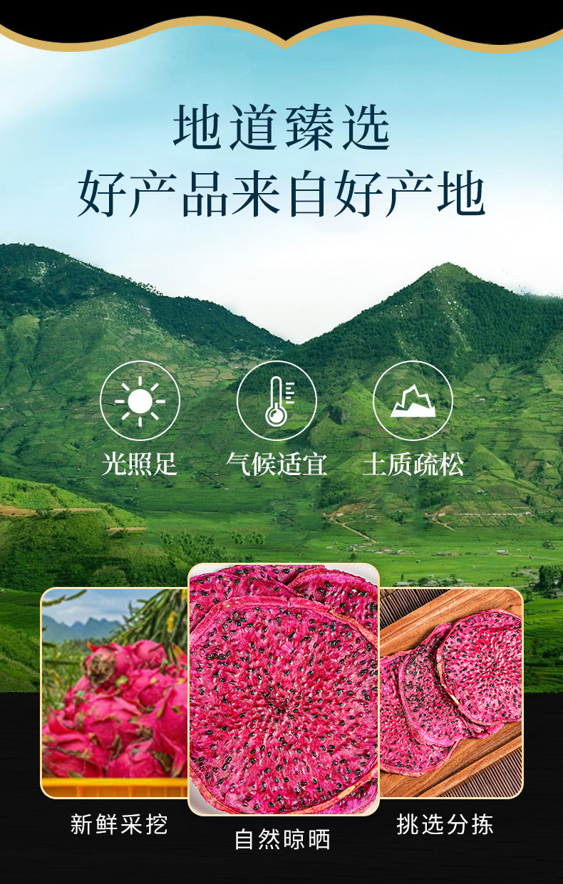 Freeze-Dried Red Dragon Fruit (Hylocereus polyrhizus) — Dried Pitaya Pieces, 500g overview