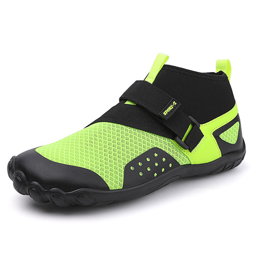 New high-top swimming, wading and river-tracing shoes, soft soles, non-slip, breathable, men's and women's outdoor leisure beach shoes, fitness trendy shoes