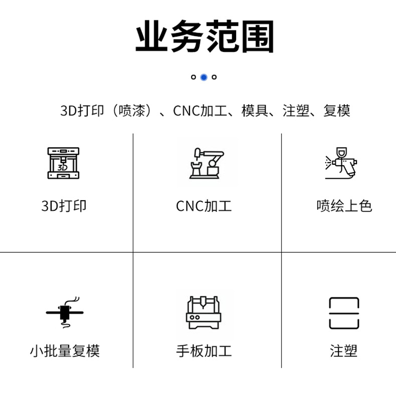 Industrial 3D printing service for custom parts, prototype models, ABS resin, nylon, silicone, small batch customization