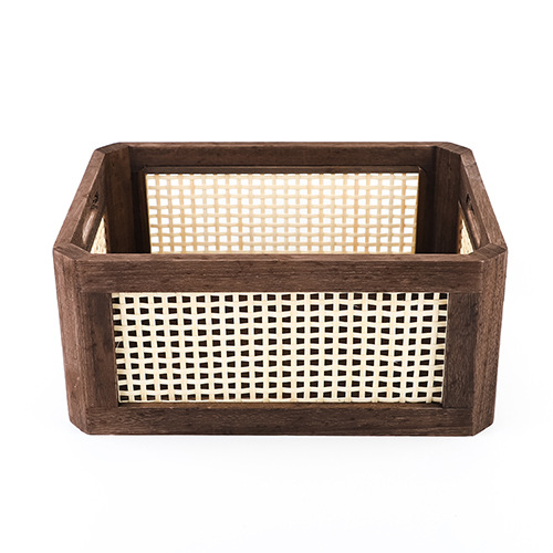 Canasta de escritorio de nuez transfronteriza sala de estar caja de almacenamiento de libros cajón de madera sólida oficina caja de madera