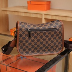 跨境 印花格紋手提包單肩包斜挎包多用女包包pu包