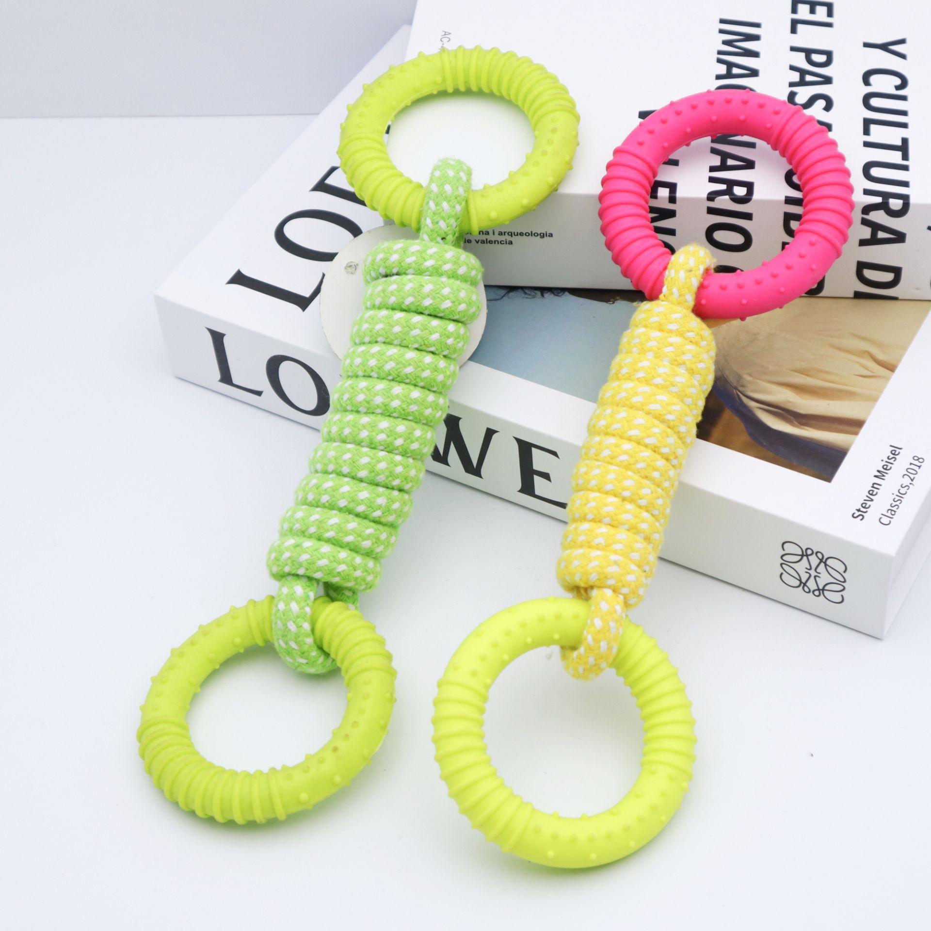 컬러 서클 더블 링