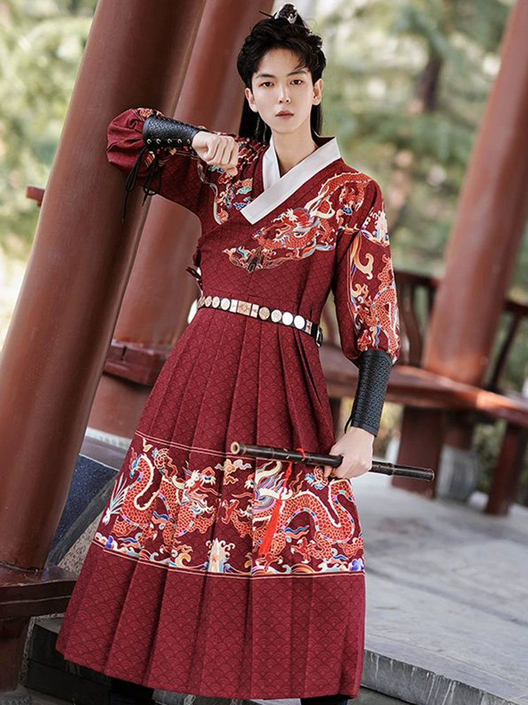 Сумрачная династия Hanfu Мужская 2025 новая вышитая весенняя риза Feiyu костюм Jin Yi Wei одежда Python халат трейлер Мужчина и женщина китайский стиль