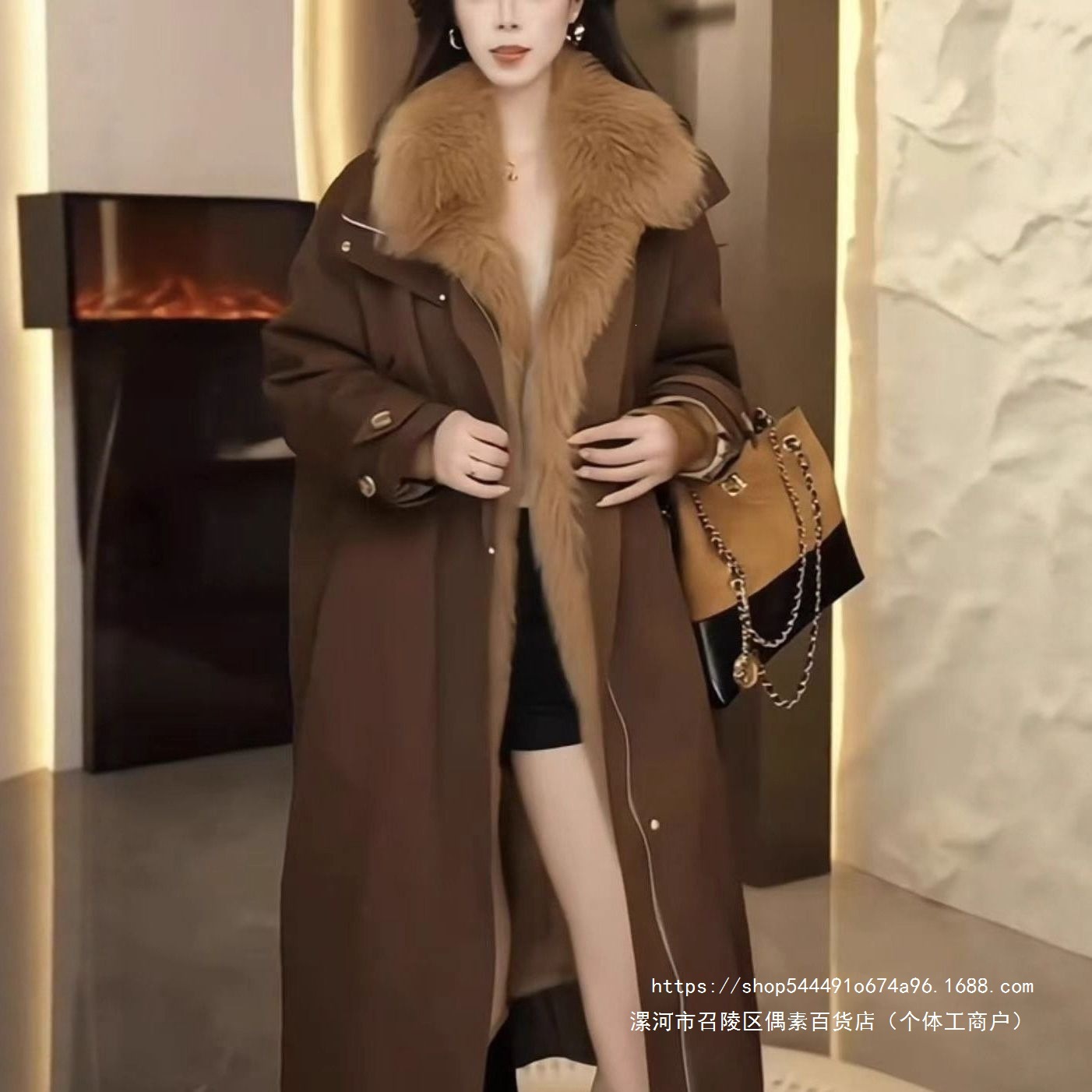 冬季新款2026可拆卸派克服外套女长款加绒加厚防风毛毛外套风衣