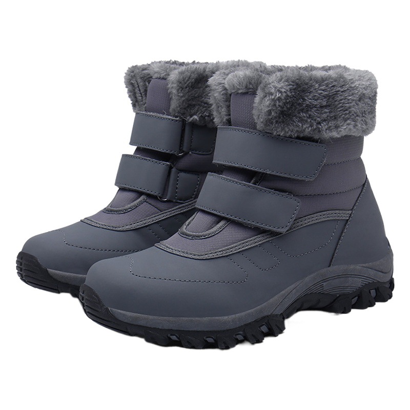 Invierno transfronterizo más tamaño alto de algodón acolchado zapatos acolchados con forro de lana caliente altura aumento de los zapatos de las mujeres al aire libre casual nieve botas cortas engrosadas botas cortas