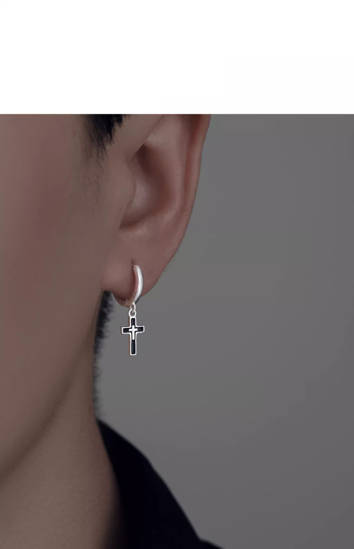 1 Pair Simple Style Cross Plating Copper Drop Earrings display picture 1