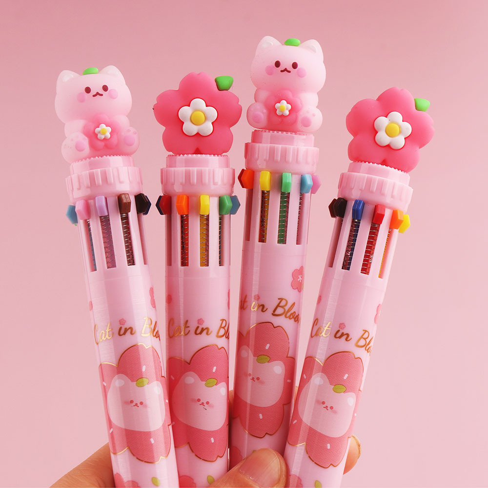 12 bolígrafo creativo 12 colores multifunción bolígrafo de color estudiantes bolígrafo multicolor bolígrafo atómico NaYou