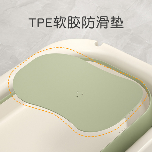 Baby Folding Bath Tub, Portable Foldable Bathtub for Infants and Toddlers, Children's Temperature-Sensing Dual-Layer Bath Tub