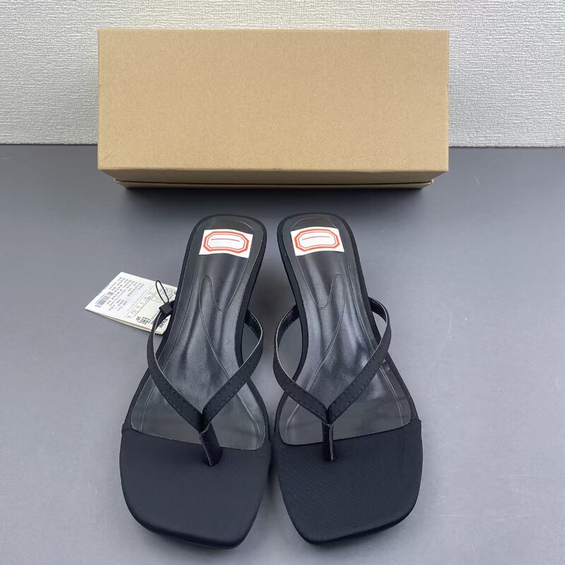 Z Brand New Product 2025 Summer French-Style Square-Toe High-Heeled Thong Sandals with Open Back and Open Heel Fashion High-Heeled Mules Z Brand New Product 2025 Summer French-Style Square-Toe High-Heeled Thong Sandals with Open Back and Open Heel Fashion High-Heeled Mules