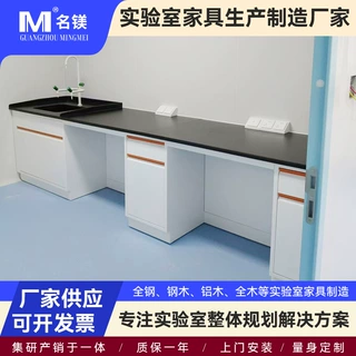 实验室全钢中央台耐酸碱理化板实验台学校化验室边台操作台可定做