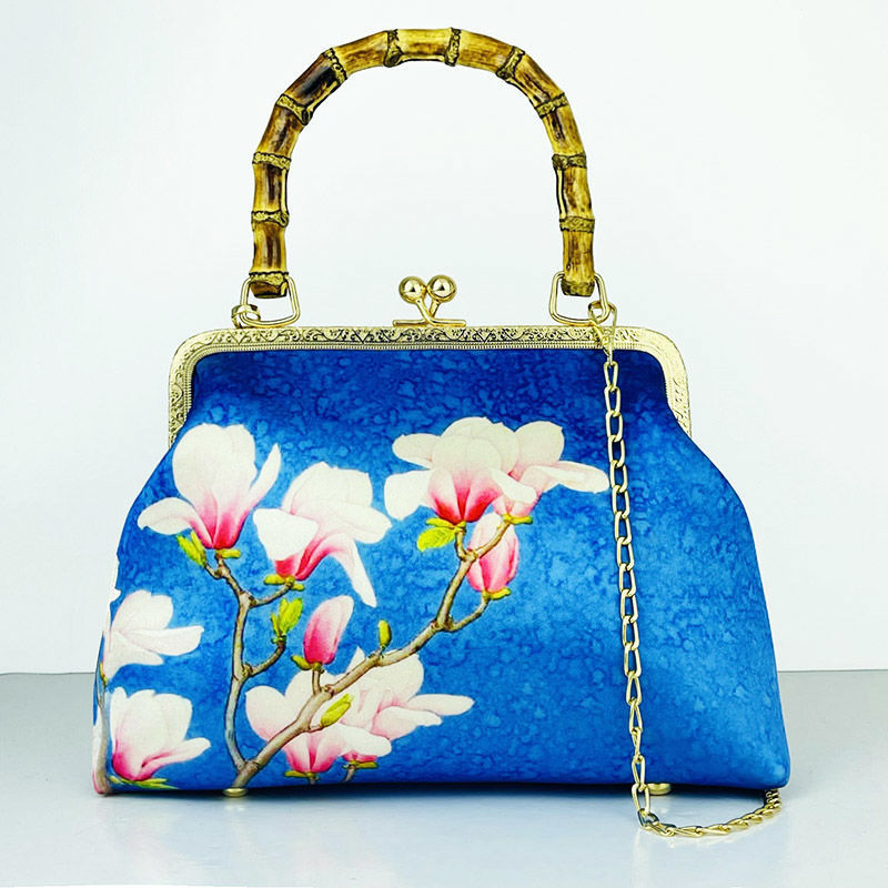 Cheongsam bag Handbag Handbag Crossbody bag Fashion temperament Antique mouth gold bag Cheongsam bag Bamboo joint_voghion.com